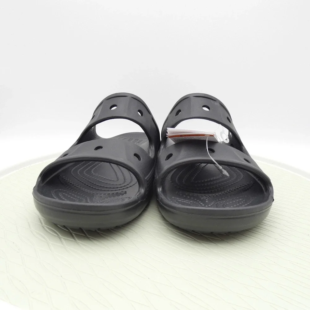 Crocs Baya Sandal Black Men 11 Women 13 Two Strap Slide 207627-001 NEW